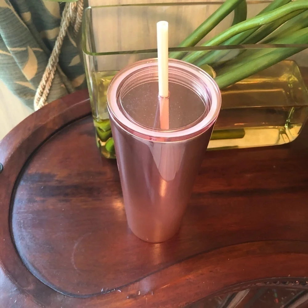 Starbucks Rose Gold Cold Cup Holiday